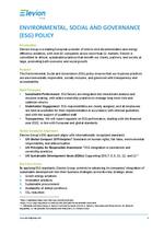 ENVIRONMENTAL, SOCIAL AND GOVERNANCE (ESG) POLICY_One pager