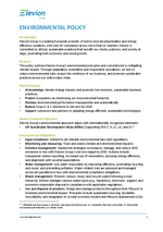 Elevion Group Environmental Policy_Onepager