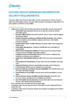 Elevion Group Minimum Information Security Requirements_Onepager
