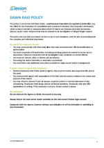 Elevion Group Dawn Raid Policy_One Pager